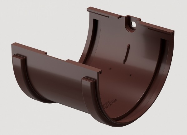 Соединитель желобов ПВХ Docke STANDART Тёмно-коричневый купить в Ирбите