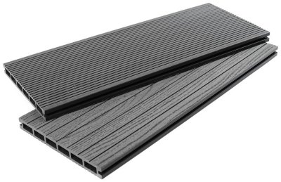 Террасная доска ДПК - ДеревоПласт- DP Standart+ графит