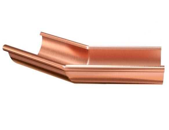 Водосток Aquasistem, система 150/100 - Угол желоба наружный медный 135° купить в Ирбите