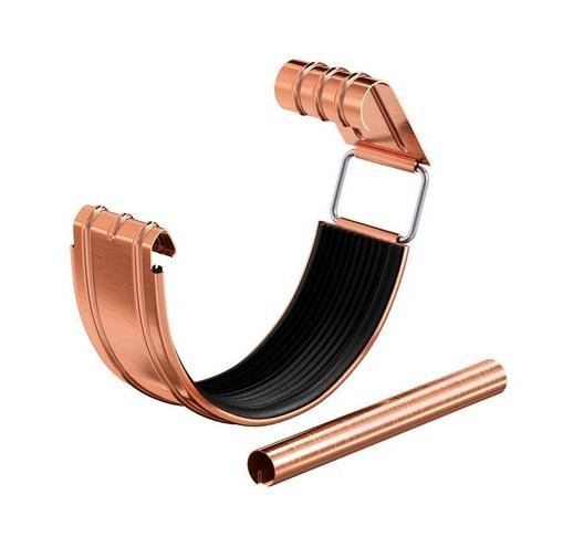 Водосток Aquasistem, система 125x90 - Соединитель желоба с уплотнителем медный купить в Ирбите