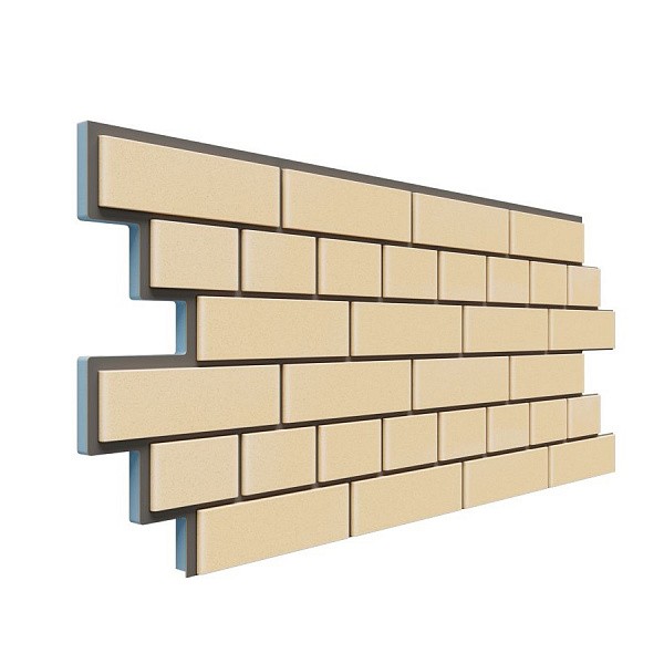 Фасадная термопанель Доломит кирпич 20мм Светло-жёлтый купить в Ирбите