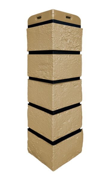 Угол Grand Line состаренный кирпич премиум Песочный (шов RAL 9005) купить в Ирбите