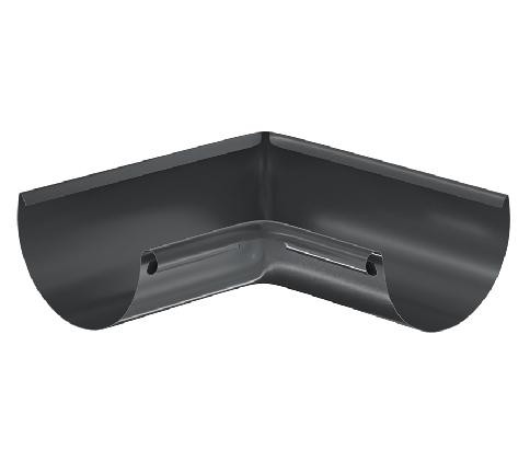 Водосток Aquasistem, система 150/100 - Угол желоба, внутренний 90° RAL 7024 Тёмно-серый купить в Ирбите