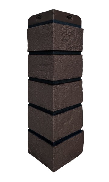 Угол Grand Line состаренный кирпич премиум Шоколадный (шов RAL 9005) купить в Ирбите