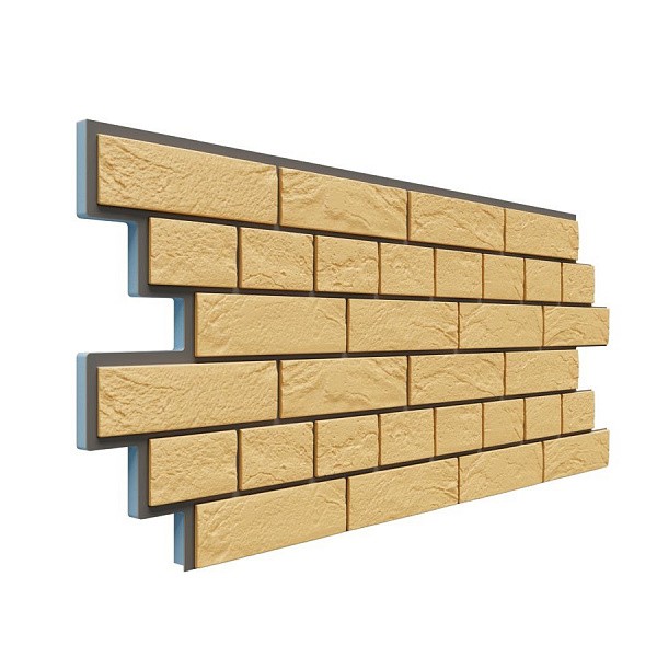 Фасадная термопанель Доломит Венецианский кирпич 20 мм Жёлтый купить в Ирбите