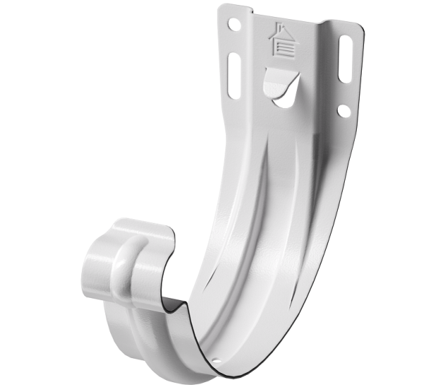 Карнизный кронштейн (штампованный) D125Döcke STAL PREMIUM Пломбир, (RAL 9010) купить в Ирбите