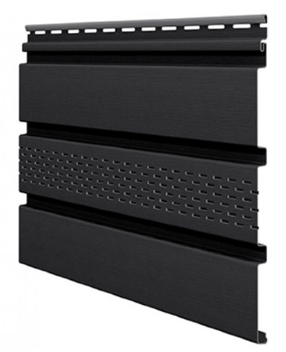 Софит ламинированный VOX UNICOLOR с центральной перфорацией, Графит купить в Ирбите