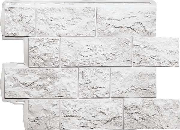 Фасадная панель Альта-Профиль Туф ЭКО Белый купить в Ирбите