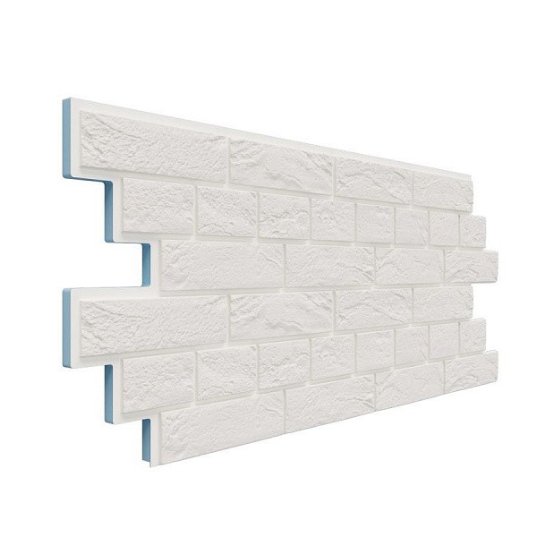 Фасадная термопанель Доломит Венецианский кирпич 20 мм Белоснежный купить в Ирбите